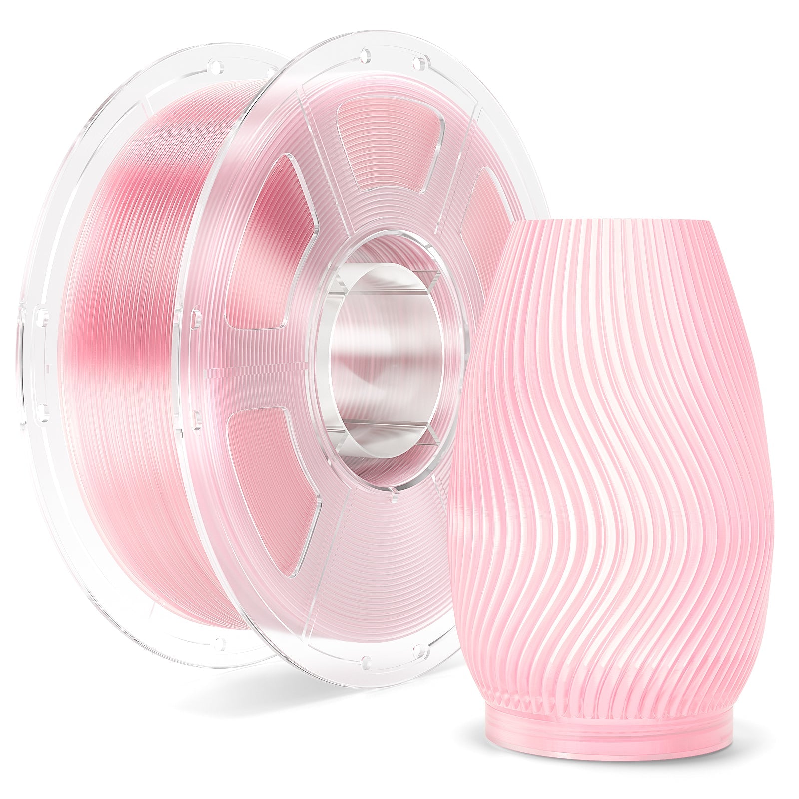 Mecpow PETG High Speed Transparent 3D Printer Filament Light Pink