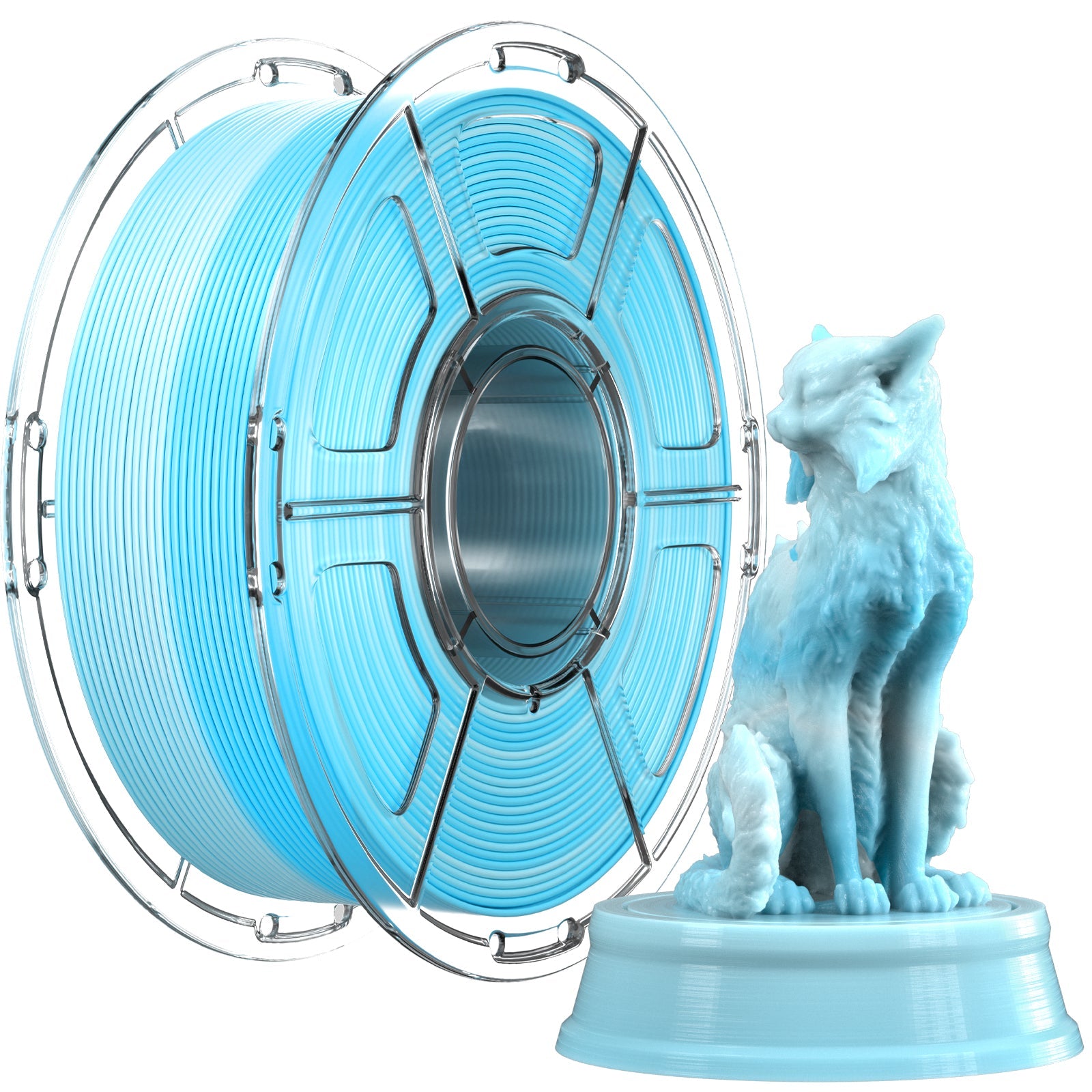 Mecpow PETG Translucent Gradient 3D Printing Filament EU Blue-White