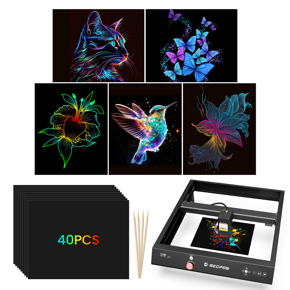 Mecpow AS5 Scratch Paper Art Set 40 PCS