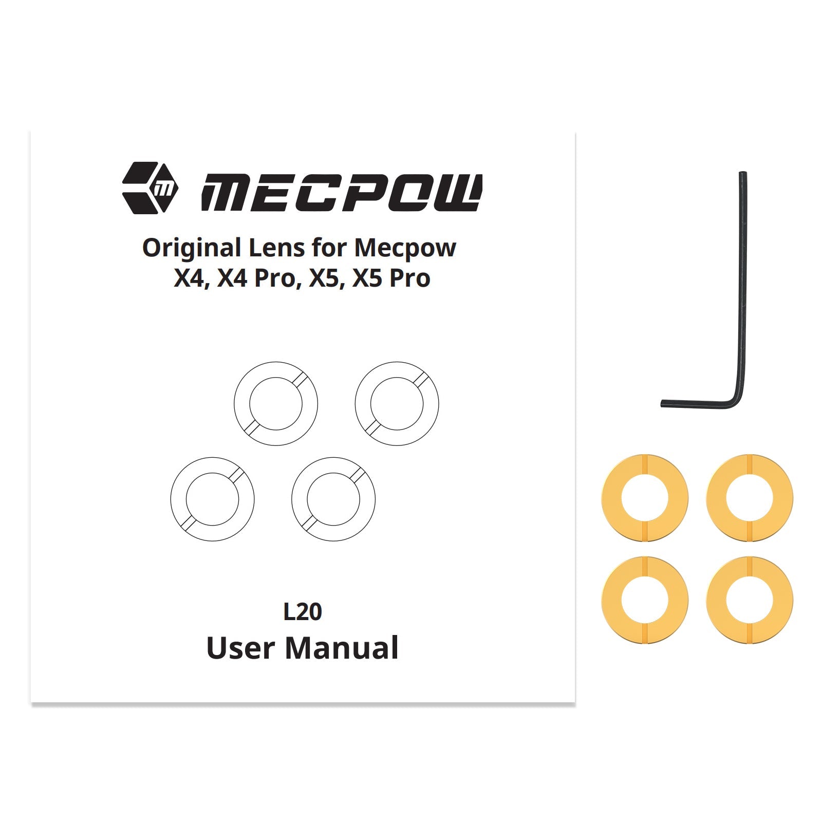Mecpow L20 Original Laser Lens for X5, X5 Pro, X4, X4 Pro (4pcs)