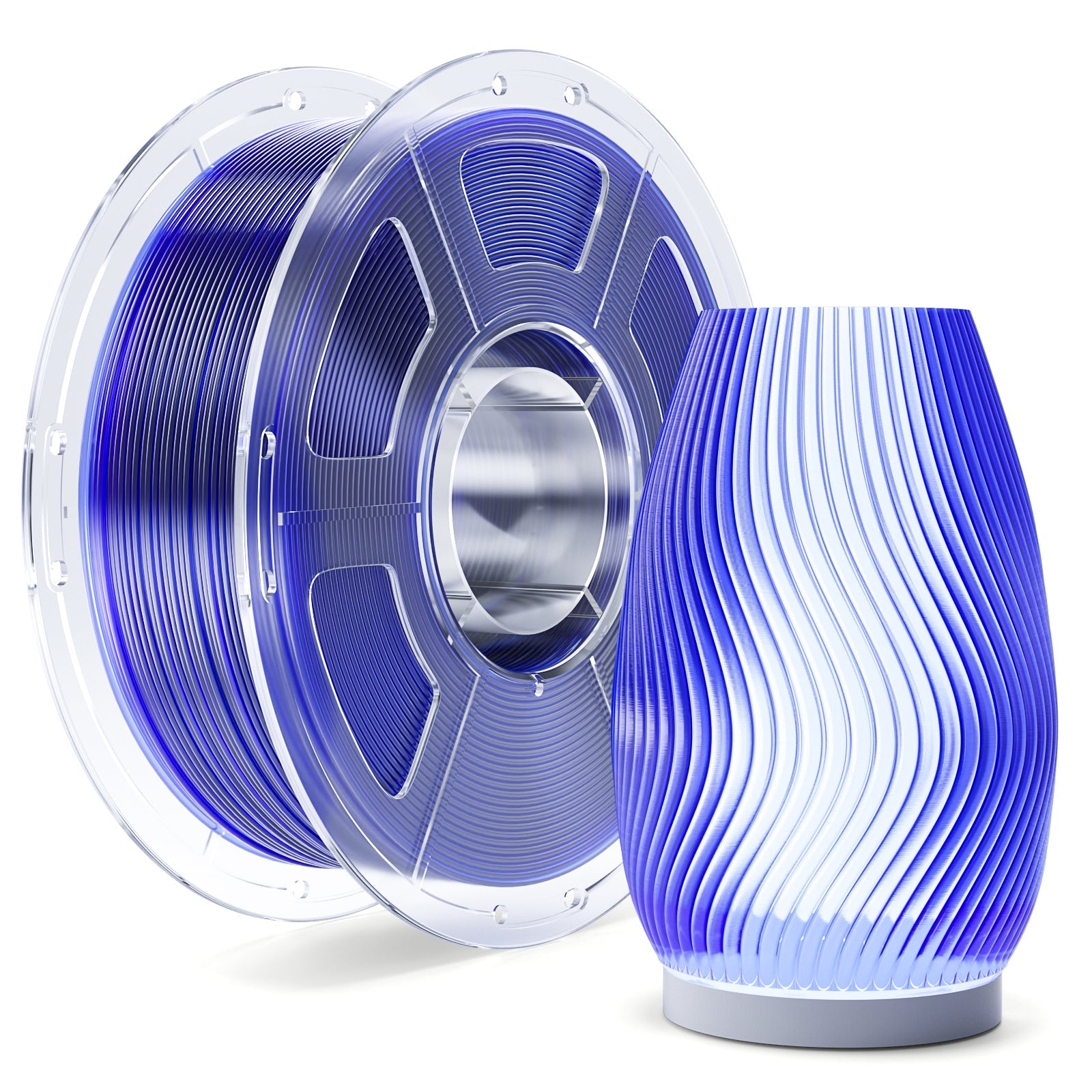 Mecpow PETG High Speed Transparent 3D Printer Filament Blue