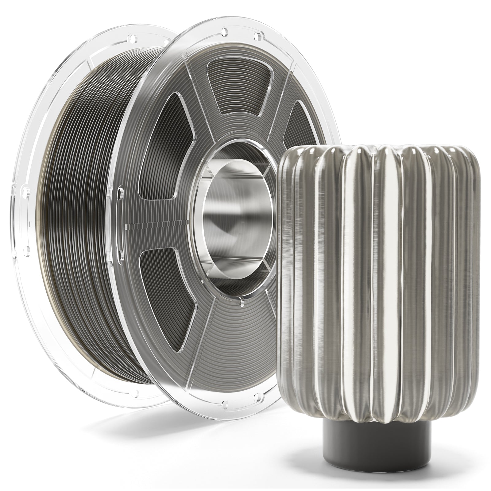 Mecpow PETG High Speed Transparent 3D Printer Filament Smoke Grey