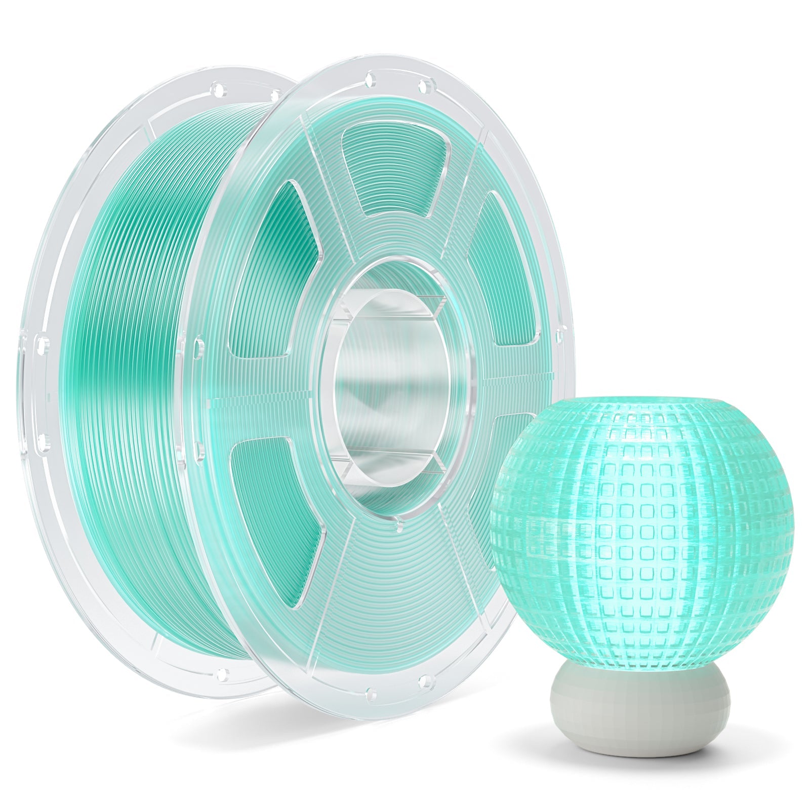 Mecpow PETG High Speed Transparent 3D Printer Filament Cyan