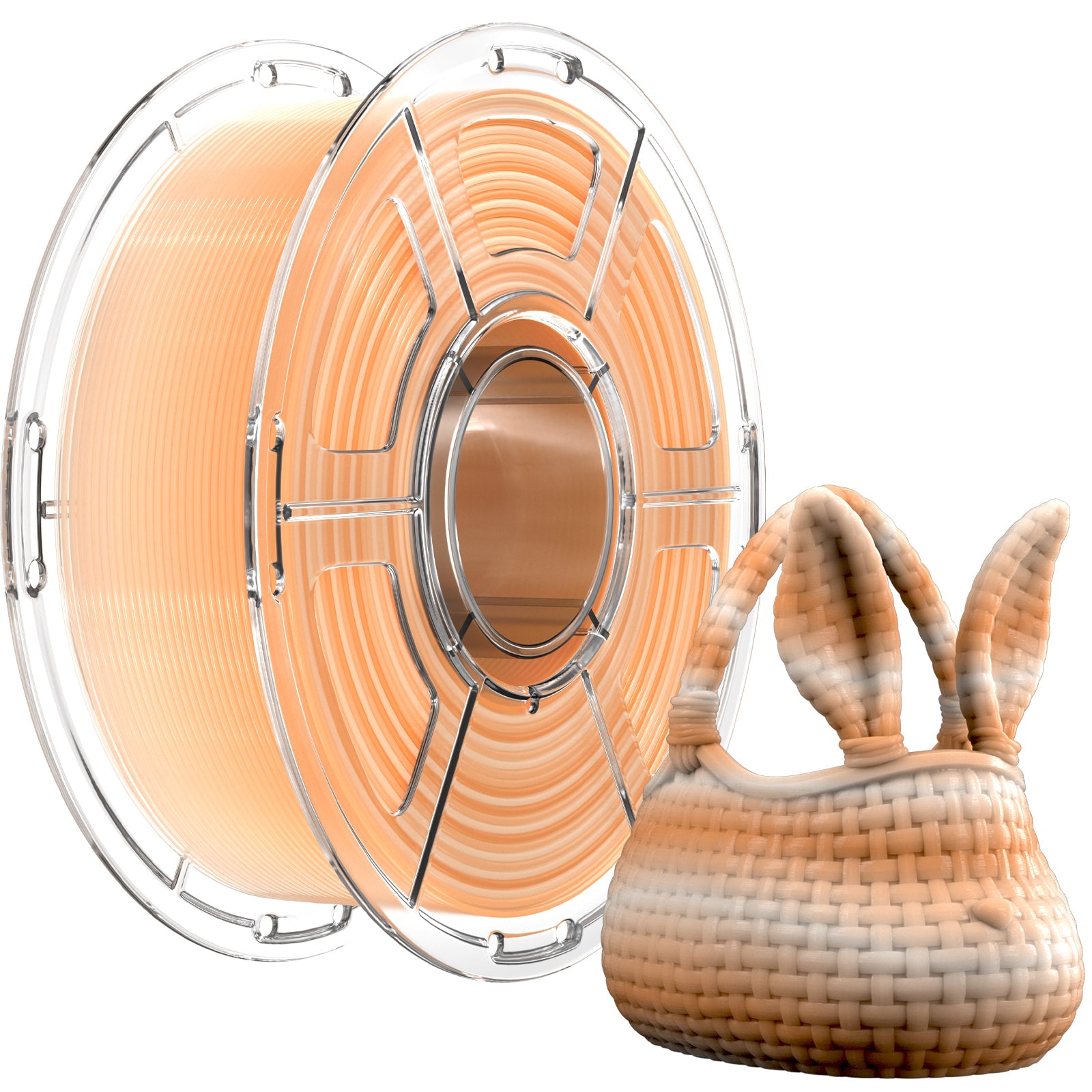 Mecpow PETG Translucent Gradient 3D Printing Filament EU Orange to White