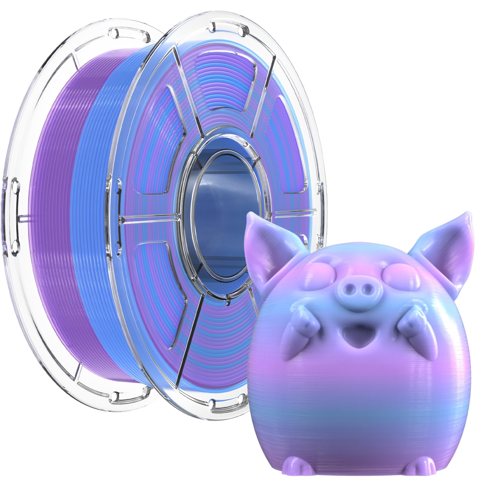 Mecpow PETG Translucent Gradient 3D Printing Filament EU Blue-Purple