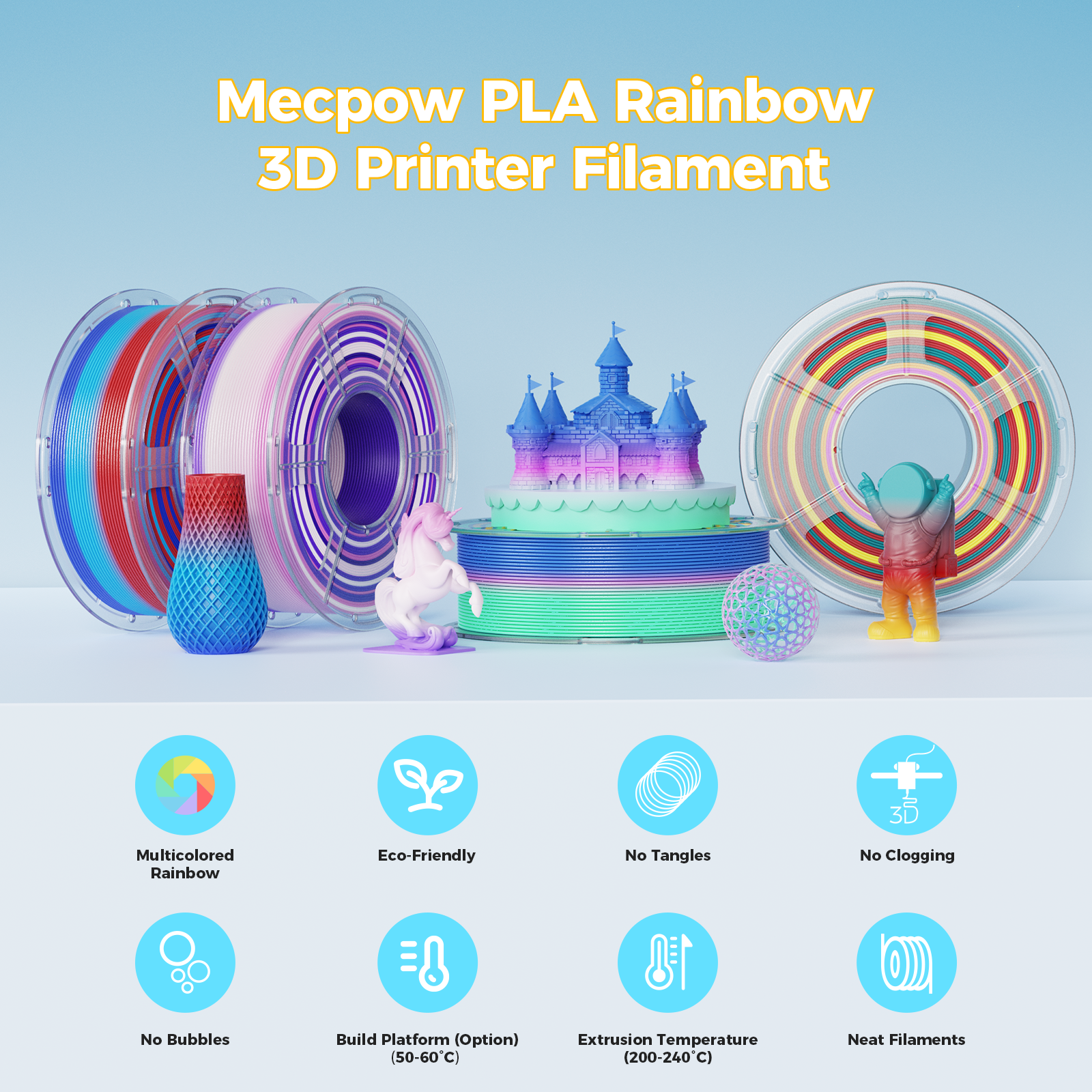 Mecpow PLA Rainbow 3D-Druckfilament